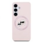 Калъф Karl Lagerfeld Silicone Double Heads And Circle MagSafe за Galaxy S25 – Розов - Image 2