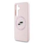 Калъф Karl Lagerfeld Silicone Double Heads And Circle MagSafe за Galaxy S25 – Розов - Image 3