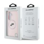 Калъф Karl Lagerfeld Silicone Double Heads And Circle MagSafe за Galaxy S25 – Розов - Image 5