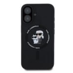 Калъф Karl Lagerfeld Silicone Karl and Choupette Heads MagSafe за iPhone 16 – Черен - Image 2