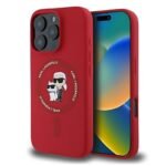 Калъф Karl Lagerfeld Karl and Choupette Head за iPhone 13 Pro – Червен