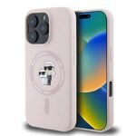 Калъф Karl Lagerfeld Ikonik Karl and Choupette за iPhone 13 Pro – Розов