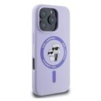 Калъф Karl Lagerfeld Silicone Karl and Choupette Heads MagSafe за iPhone 16 Pro Max – Светлолилав - Image 2