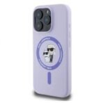 Калъф Karl Lagerfeld Silicone Karl and Choupette Heads MagSafe за iPhone 16 Pro Max – Светлолилав - Image 3