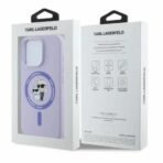 Калъф Karl Lagerfeld Silicone Karl and Choupette Heads MagSafe за iPhone 16 Pro Max – Светлолилав - Image 5