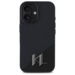 Калъф Karl Lagerfeld Silicone Shadow Metal Initial MagSafe за iPhone 16 – Черен - Image 2