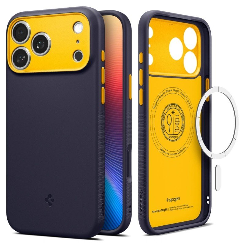 originalen-keys-spigen-nano-pop-magsafe-za-iphone-17-pro-63-tamnosin22082-0-800x800-1.jpg Калъф Spigen Nano Pop MagSafe за iPhone 17 Pro – Тъмносин - Image 1