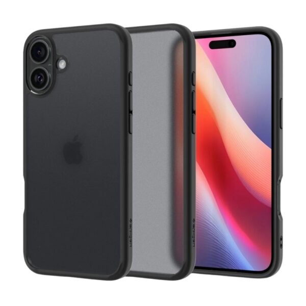 Калъф Spigen Ultra Hybrid Frost за iPhone 16 – Черен