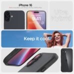 Калъф Spigen Ultra Hybrid Frost за iPhone 16 – Черен - Image 5