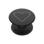 Попсокет PopSockets White Heart – Черен