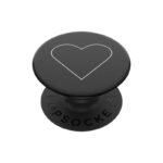 Попсокет PopSockets White Heart – Черен