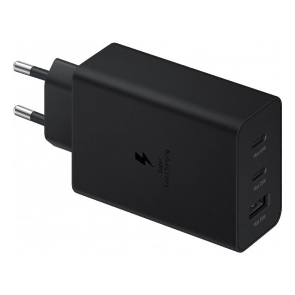 Зарядно Samsung адаптер EP-T6530NBEGEU 65W – 3.5A – 1x USB-A – 2x Type C – Super Fast Charging в кутия – Черно