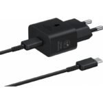 Зарядно Samsung EP-T2510XBEGEU – 25W 1x USB-C + кабел USB-C – Черно