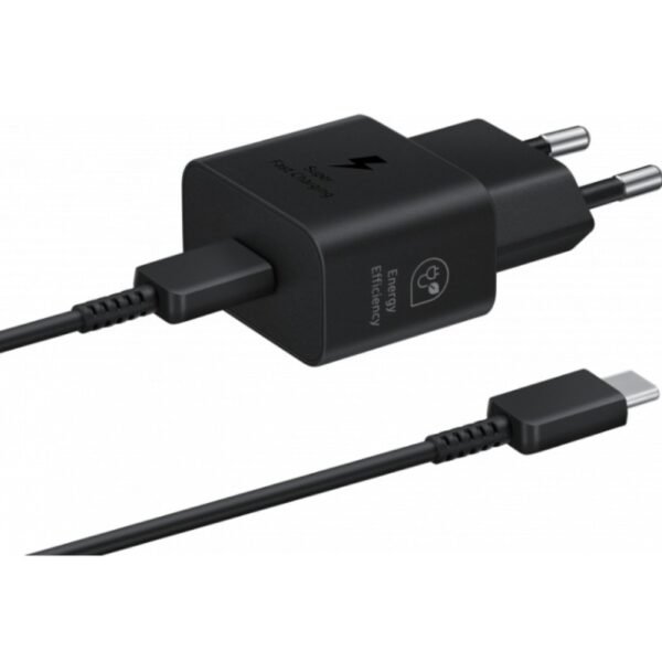Зарядно Samsung EP-T2510XBEGEU – 25W 1x USB-C + кабел USB-C – Черно