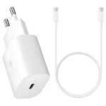 Зарядно Samsung EP-TA800W – 25W 1x USB-C + кабел USB-C – Бяло