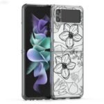 Калъф FNX Premium Design за Galaxy Z Flip3 5G – Черни цветя