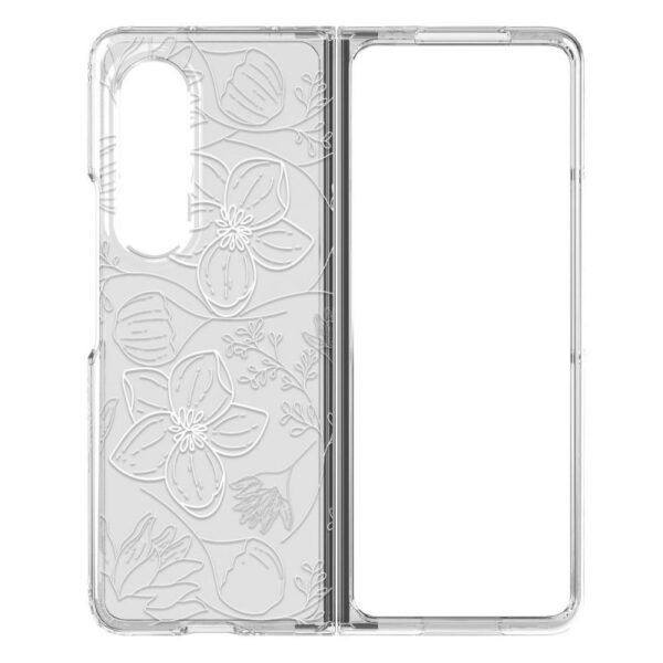 Калъф FNX Premium Design за Galaxy Z Fold3 5G – Бели цветя