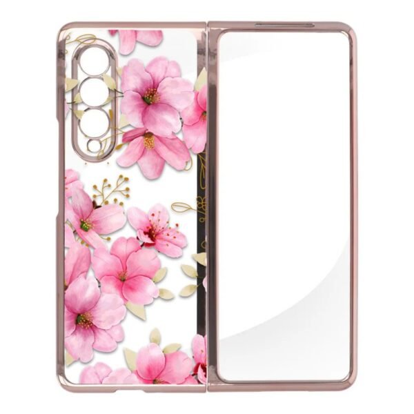Калъф FNX Premium Design за Galaxy Z Fold3 5G – Розови цветя