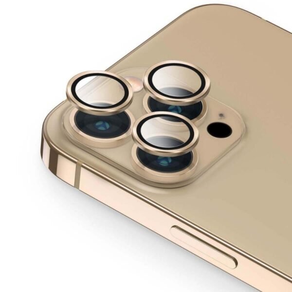 Протектор за камера MBX метални рингове за iPhone 13 Pro – Златист