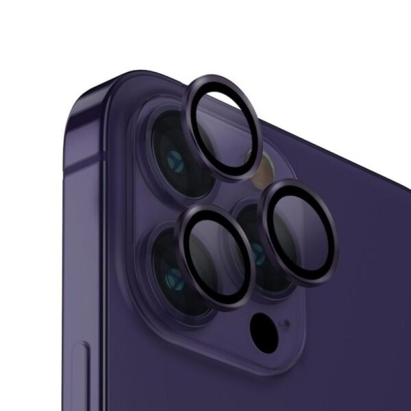 Протектор за камера MBX метални рингове за iPhone 14 Pro – Лилав