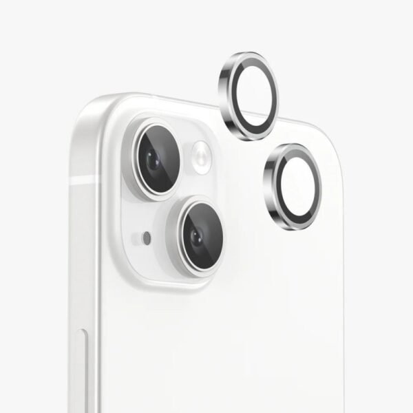 Протектор за камера MBX метални рингове за iPhone 15 – Сребрист