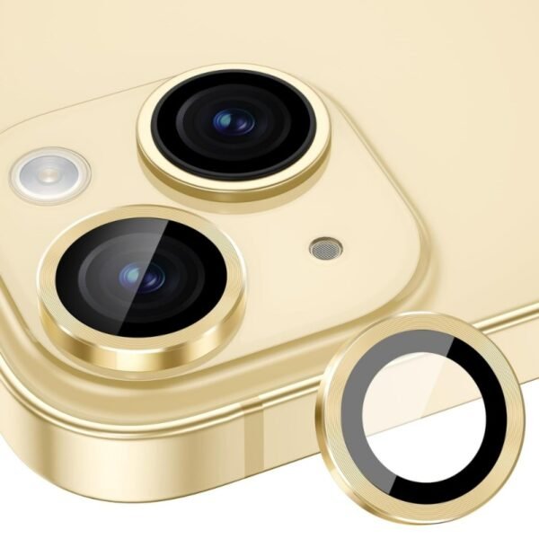 Протектор за камера MBX метални рингове за iPhone 15 – Златист