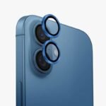 Протектор за камера MBX метални рингове за iPhone 16 – Син