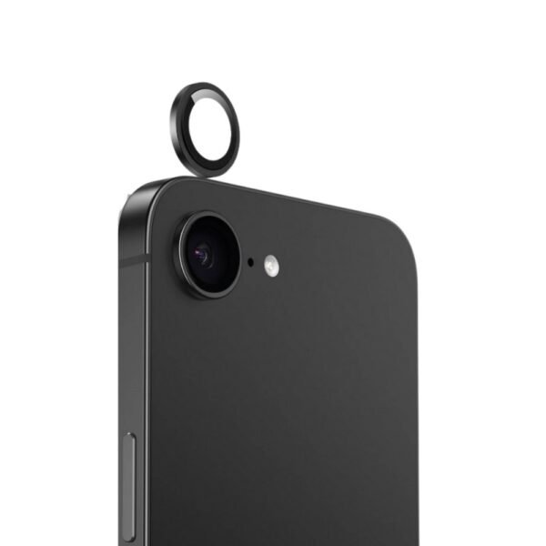 Протектор за камера MBX метални рингове за iPhone 16e – Черен