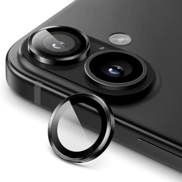 Протектор за камера MBX метални рингове за iPhone 17 – Черен