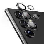 Протектор за камера MBX метални рингове за Galaxy S22 Ultra 5G – Черен