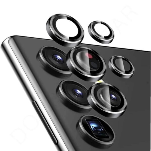 Протектор за камера MBX метални рингове за Galaxy S23 Ultra – Черен
