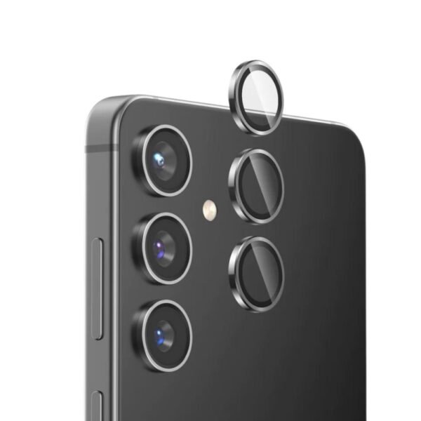 Протектор за камера MBX метални рингове за Galaxy S24 Plus – Черен