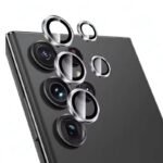 Протектор за камера MBX метални рингове за Galaxy S25 Ultra – Сребрист