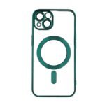 Калъф bSmart Chrome MagSafe с протектори за камерите за iPhone 15 Plus – Зелен