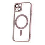 Калъф bSmart Chrome MagSafe с протектори за камерите за iPhone 14 Pro – Розово-златен