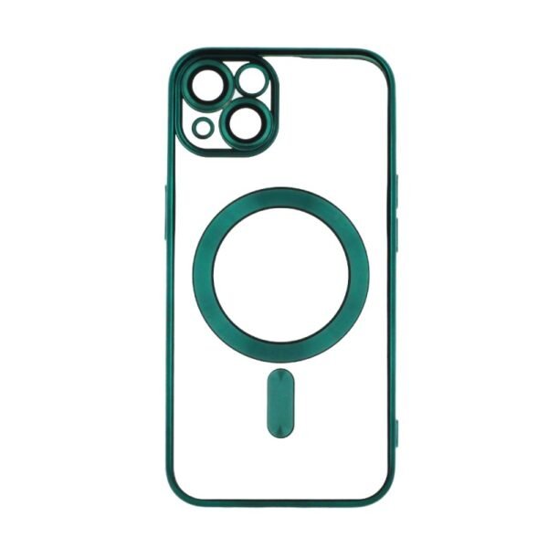 Калъф bSmart Chrome MagSafe с протектори за камерите за iPhone 15 Pro – Зелен