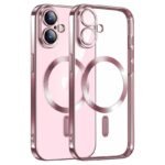 Калъф bSmart Chrome MagSafe с протектори за камерите за iPhone 16 – Розово-златен
