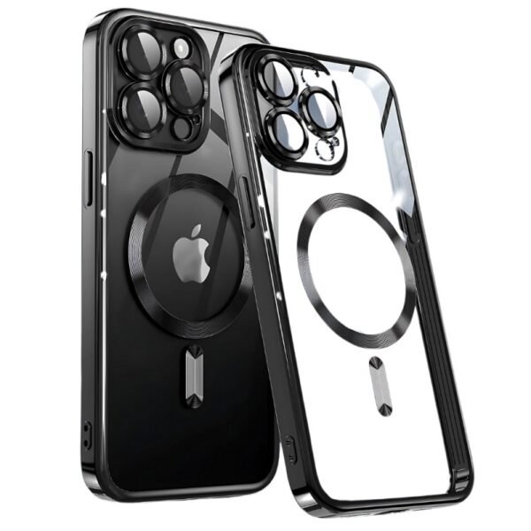 Калъф bSmart Chrome MagSafe с протектори за камерите за iPhone 16 Pro Max – Черен