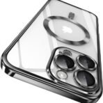 Калъф bSmart Chrome MagSafe с протектори за камерите за iPhone 16 Pro Max – Черен - Image 2