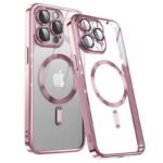 Силиконов кейс bSmart Chrome MagSafe с протектори за камерите, за iPhone 17 Pro Max (6.9), Розово-златен