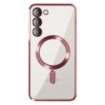 Калъф bSmart Chrome MagSafe с протектори за камерите за Galaxy S25 FE – Розово-златен