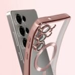Калъф bSmart Chrome MagSafe с протектори за камерите за Galaxy S25 Ultra – Розово-златен - Image 2