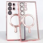 Калъф bSmart Chrome MagSafe с протектори за камерите за Galaxy S25 Ultra – Розово-златен - Image 3