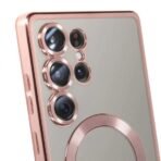Калъф bSmart Chrome MagSafe с протектори за камерите за Galaxy S25 Ultra – Розово-златен - Image 4