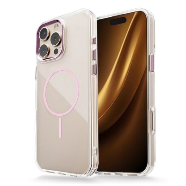 Калъф bSmart Clear Thin MagSafe за iPhone 17 Air – Розов