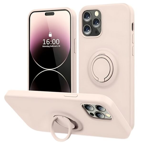 Калъф bSmart Finger Grip за iPhone 16 Pro Max – Бледорозов