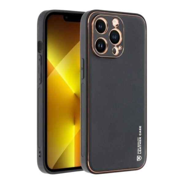 Калъф bSmart Leather за iPhone 13 Pro Max – Черен