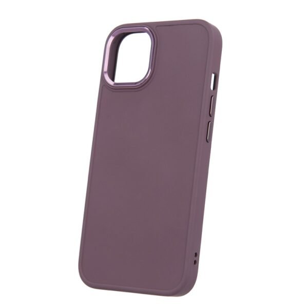 Калъф bSmart Silicone Satin Case за iPhone 15 Pro – Тъмнолилав