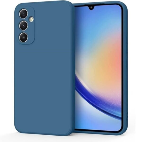 Калъф bSmart Silicone Soft Cover за Galaxy A55 – Тъмносин