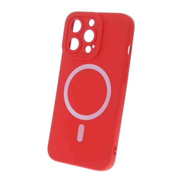 Калъф bSmart Silicone Soft MagSafe за iPhone 13 Pro – Червен
